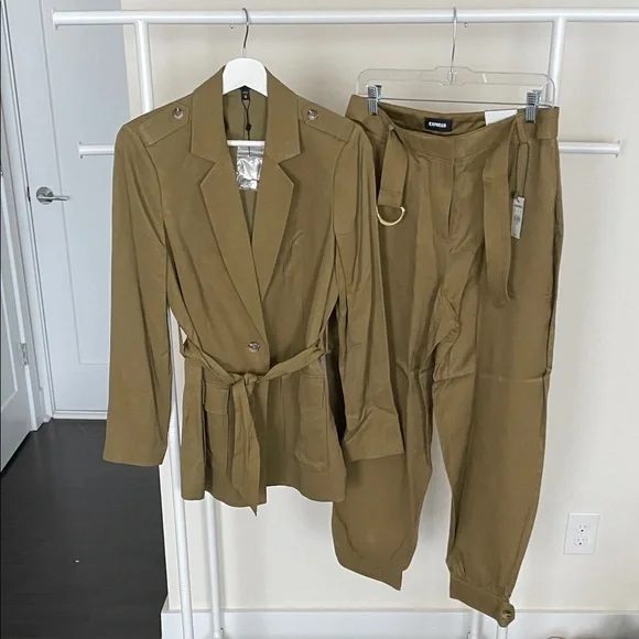Express Olive Green Pantsuit - Picture 1 of 9